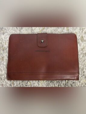 Waterfield Design Brown Leather Red Lined Suede IPad/ Tablet Case
